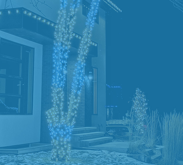 commercial holiday lighting installation