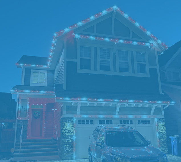 Residential led Christmas lights installation